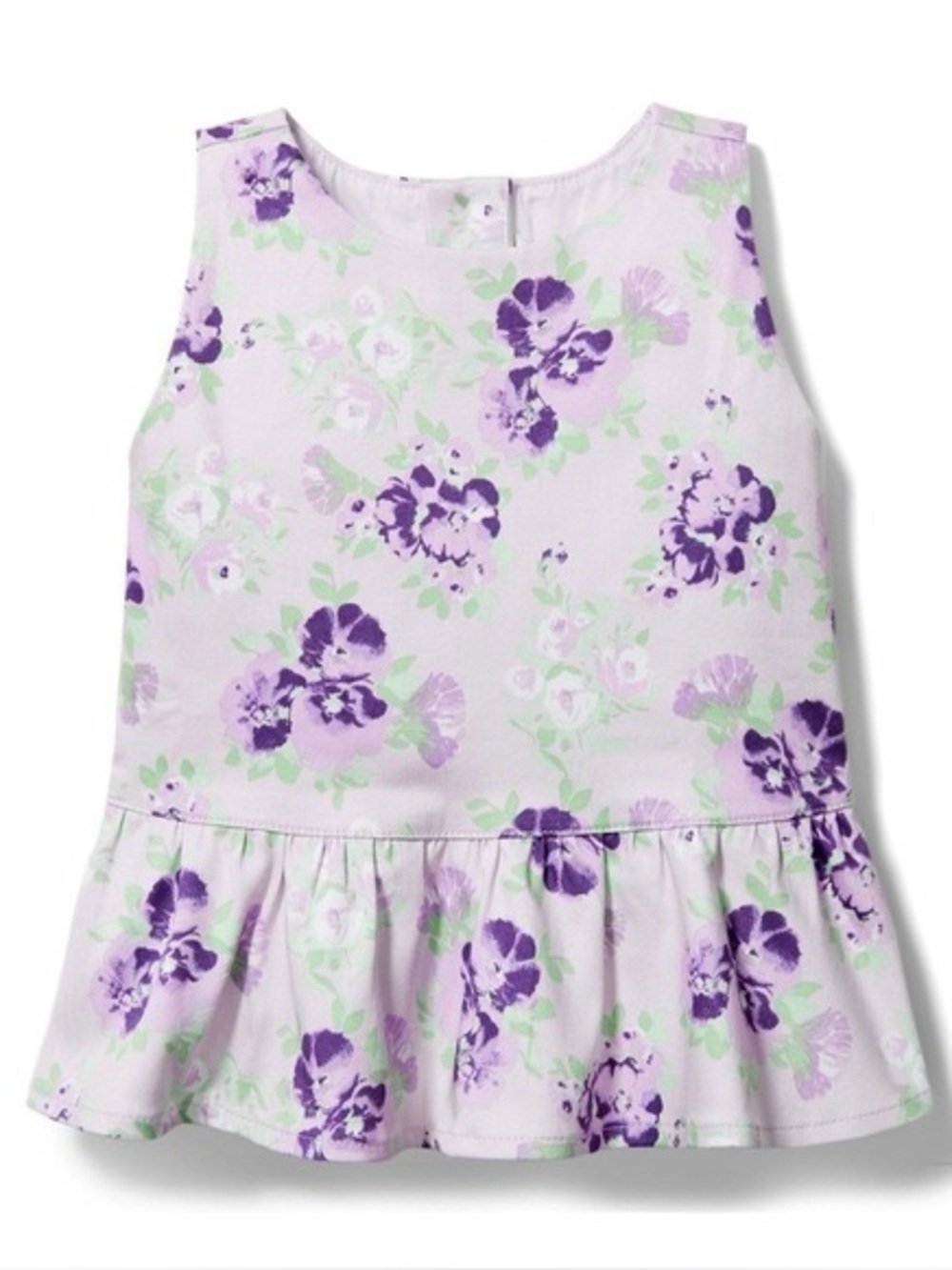 NWT Janie and Jack Girls Floral Peplum Top - Lavender Purple